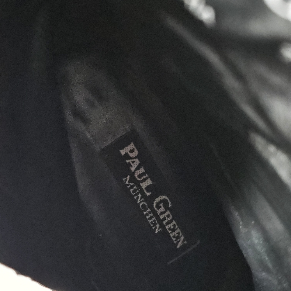 🖤 Paul Green Black Leather Ankle Boots Austria Made Heeled Square Toe Buckle - Picture 14 of 16